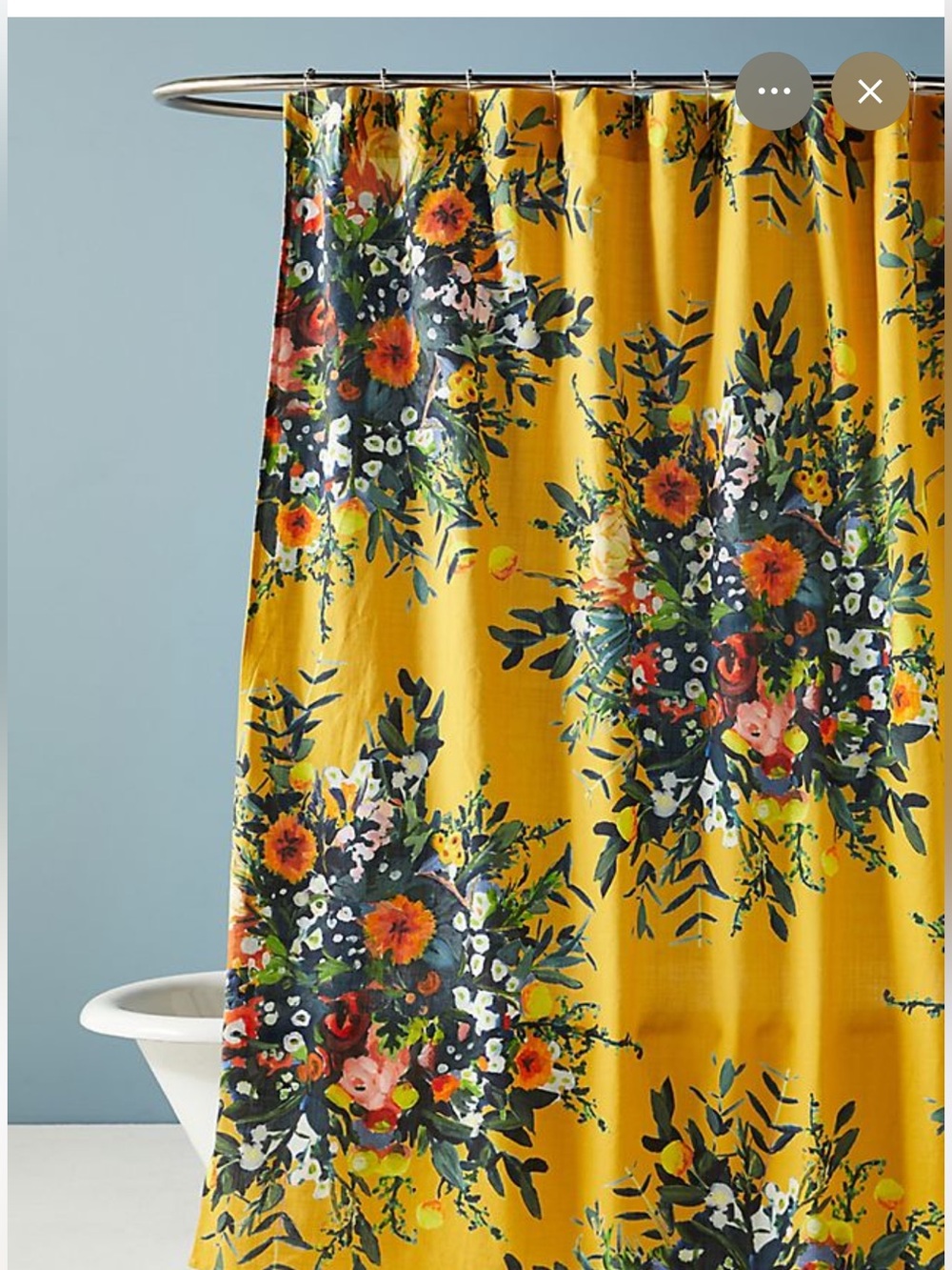 Anthropologie Marcene Bouquet Shower Curtain